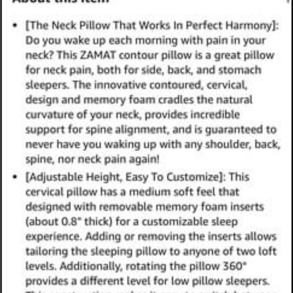 💥Contour Memory Foam Pillow for, Adjustable - Picture 4 of 7